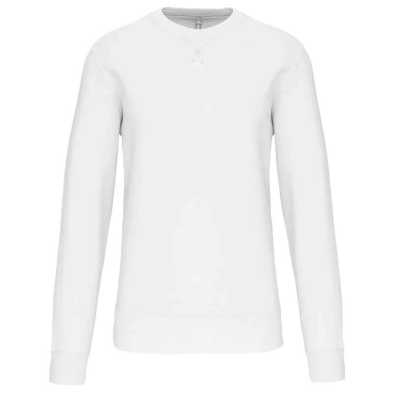 Sweater met ronde hals in White