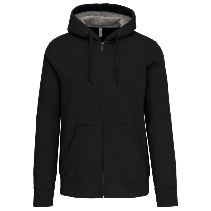 Sweatvest met capuchon in Black