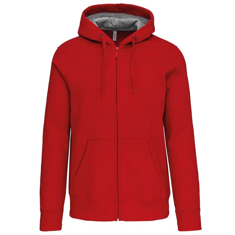 Sweatvest met capuchon in Red