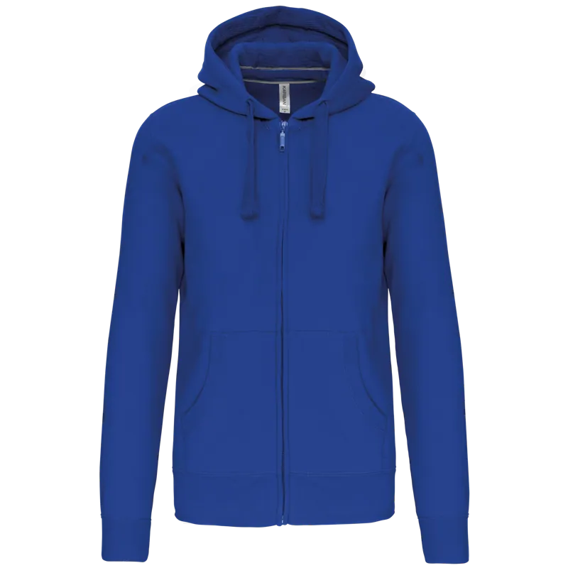 Hooded Sweater Met Rits in Light Royal Blue