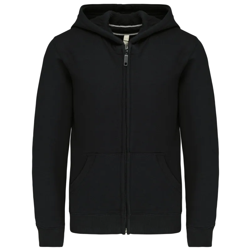 Kinder sweatvest met capuchon in Black