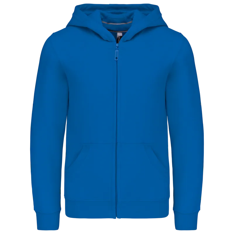 Kinder sweatvest met capuchon in Light Royal Blue