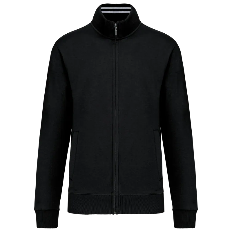 Herensweater met rits in Black