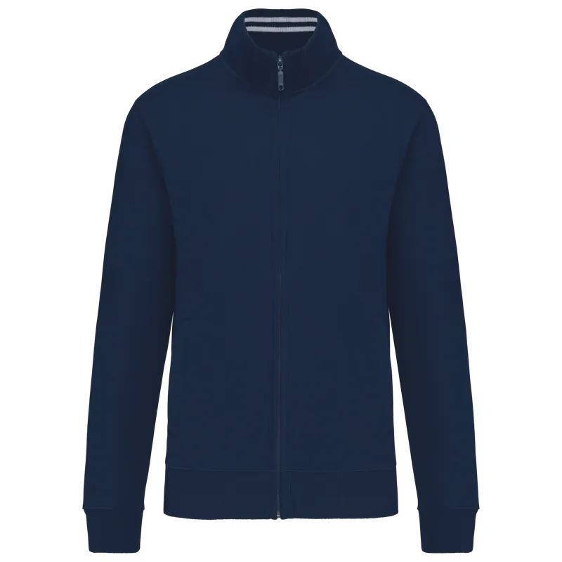 Herensweater met rits in Navy