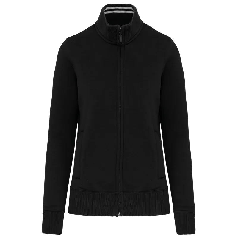 Damessweater met rits in Black