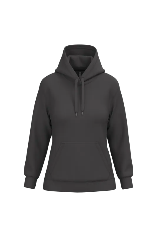 Eco damessweater met capuchon in Dark Grey