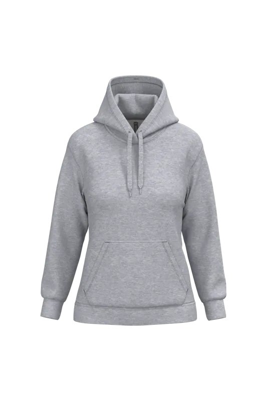 Eco damessweater met capuchon in Oxford Grey