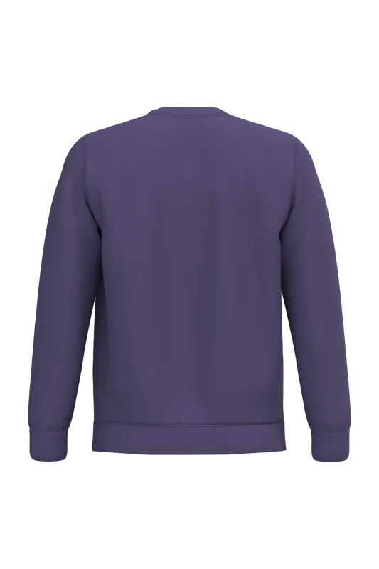 Sweater ronde hals in Purple, achterkant
