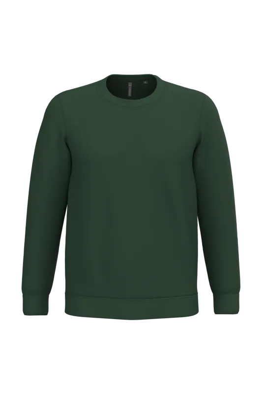 Sweater ronde hals in Forest Green