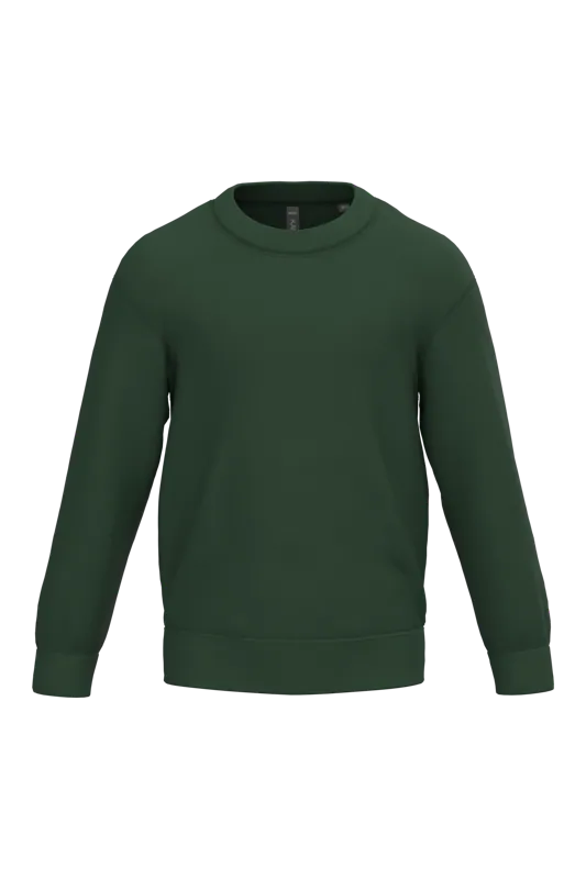 Kindersweater ronde hals in Forest Green