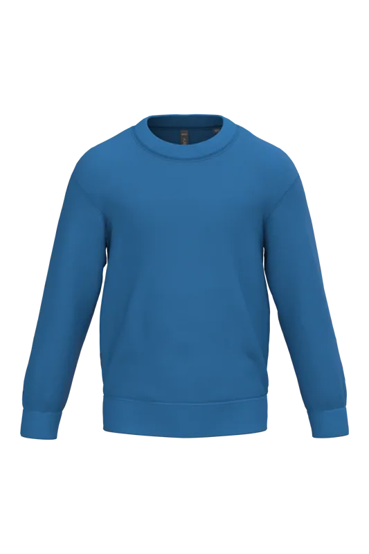 Kindersweater ronde hals in Light Royal Blue