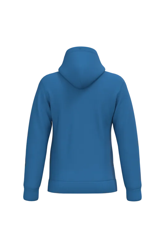 Herensweater met capuchon in Light Royal Blue, achterkant