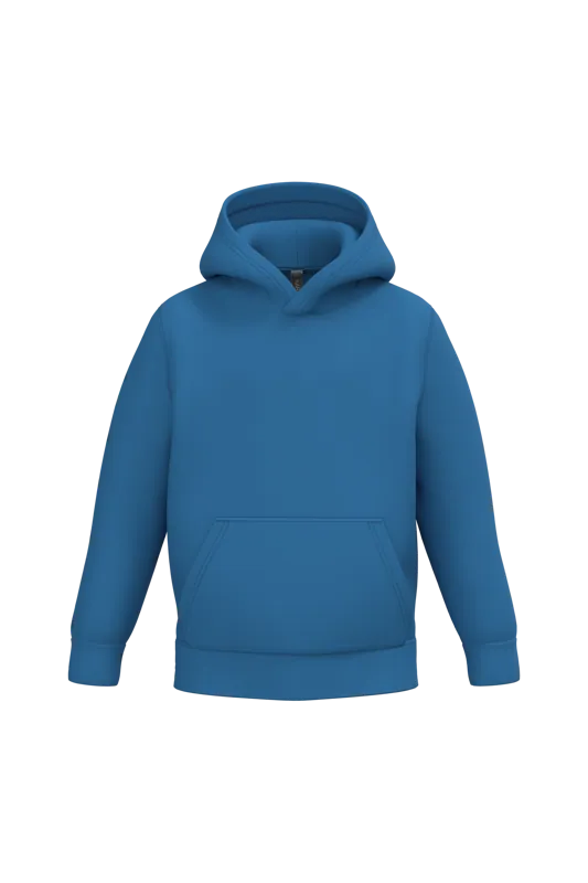 Kindersweater met capuchon in Light Royal Blue