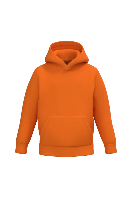 Kindersweater met capuchon in Orange