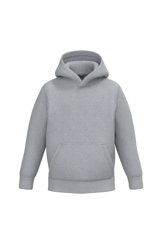 Kindersweater met capuchon in Oxford Grey
