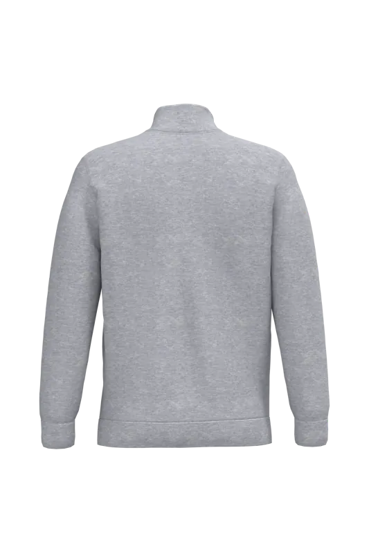 Sweater met ritskraag in Oxford Grey, achterkant
