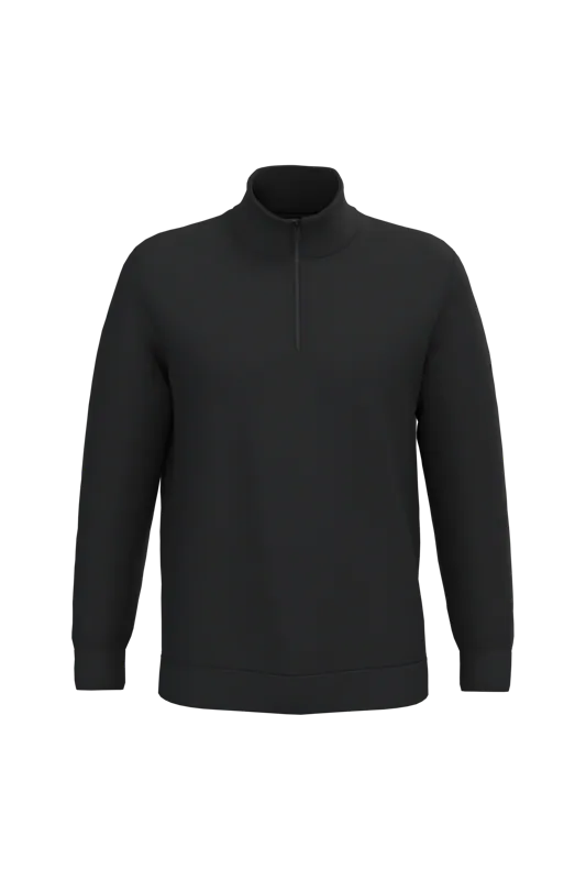 Sweater met ritskraag in Black