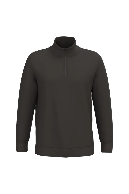 Sweater met ritskraag in Dark Grey
