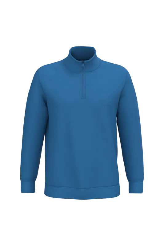 Sweater met ritskraag in Light Royal Blue