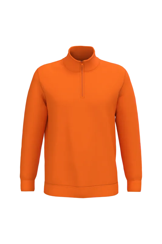 Sweater met ritskraag in Orange