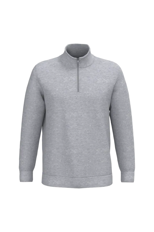 Sweater met ritskraag in Oxford Grey