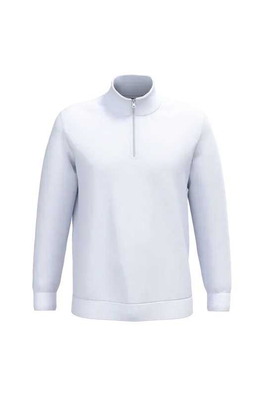 Sweater met ritskraag in White