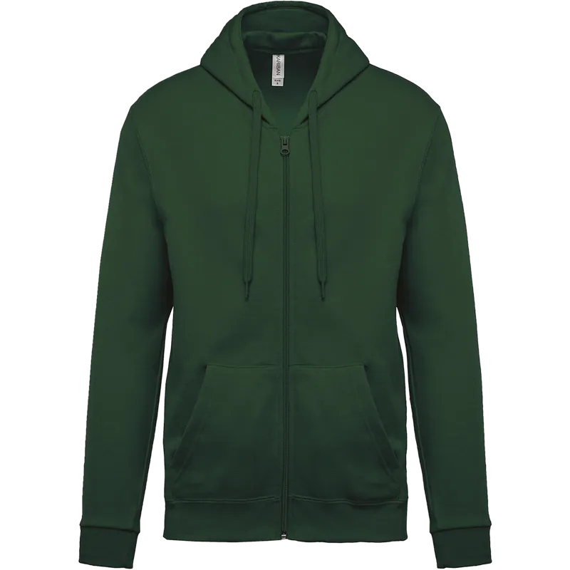 Sweatvest met capuchon in Forest Green