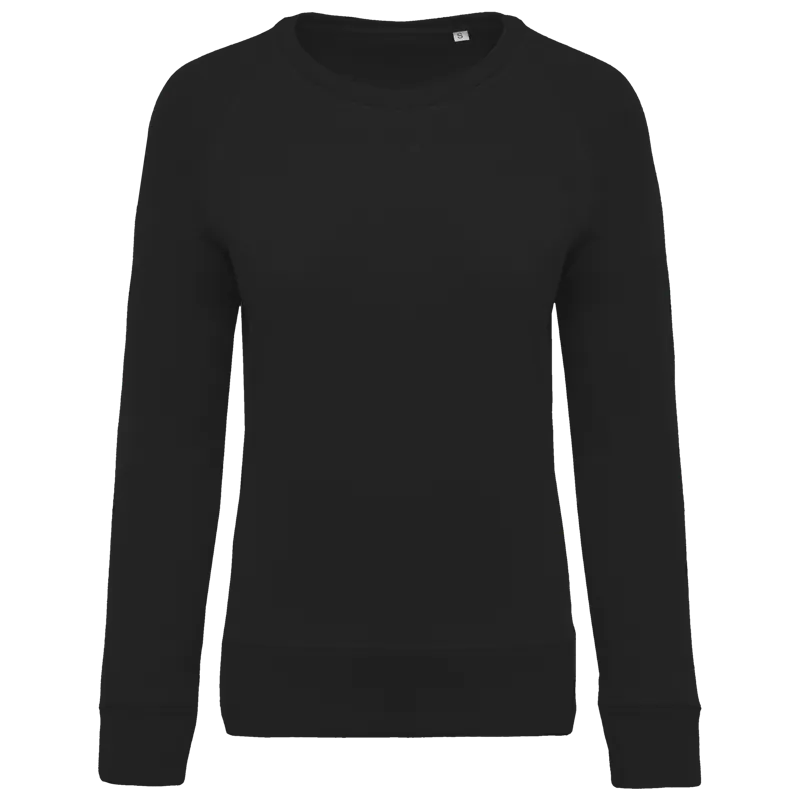 Damessweater BIO ronde hals raglanmouwen in Black
