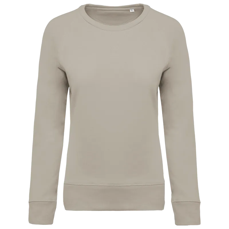 Damessweater BIO ronde hals raglanmouwen in Clay