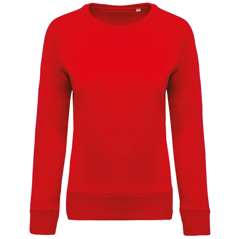Damessweater BIO ronde hals raglanmouwen in Red