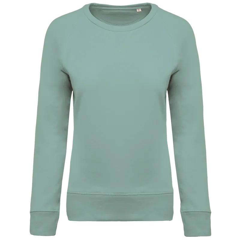 Damessweater BIO ronde hals raglanmouwen in Sage