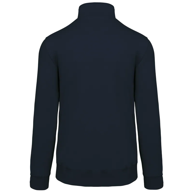 Sweater met ritskraag in Navy, achterkant