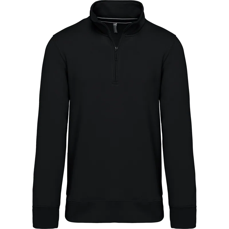 Sweater met ritskraag in Black