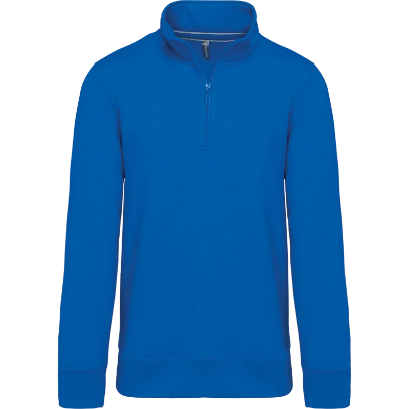 Sweater met ritskraag in Light Royal Blue