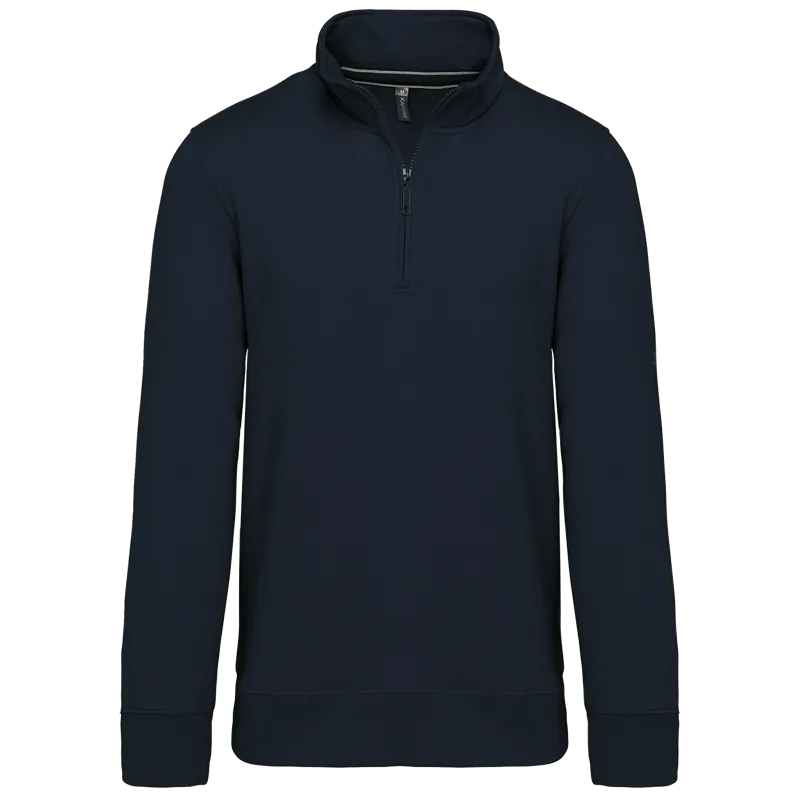 Sweater met ritskraag in Navy