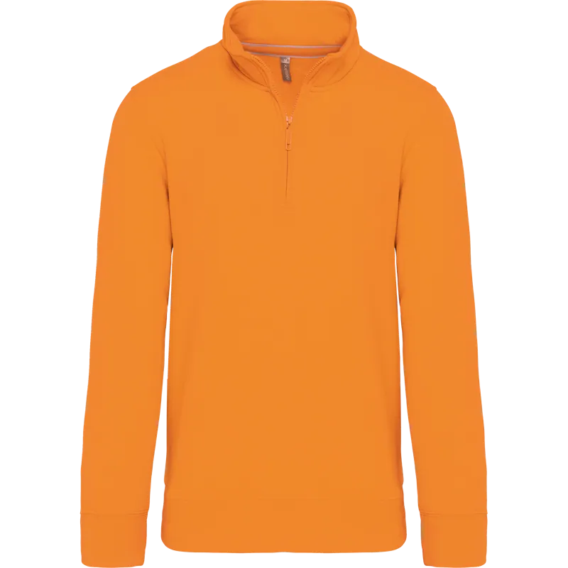Sweater met ritskraag in Orange