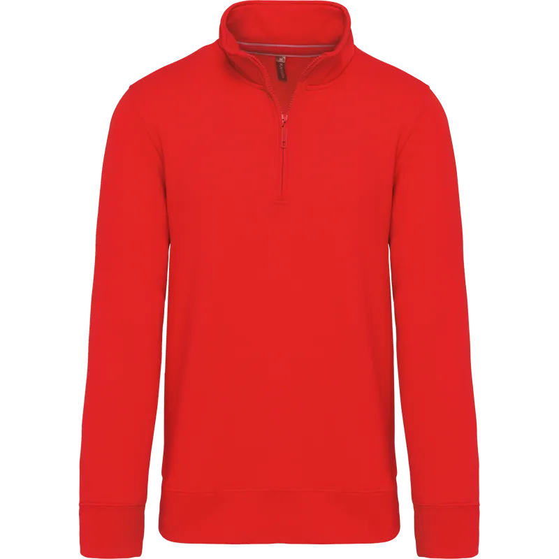 Sweater met ritskraag in Red