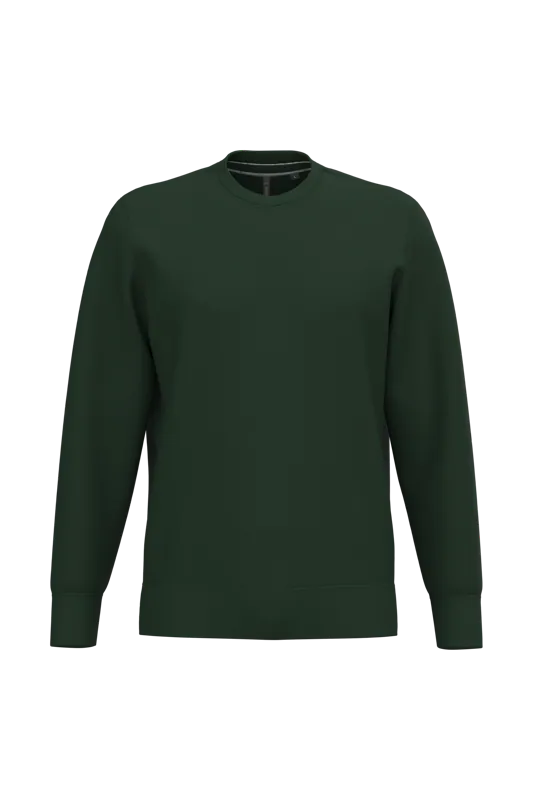 Sweater ronde hals in Forest Green
