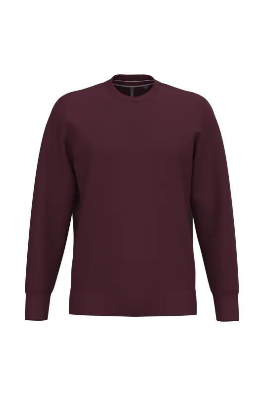 Sweater ronde hals in Wine