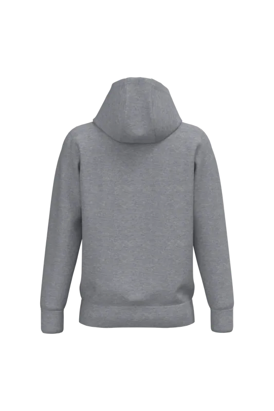 Sweater met capuchon in Oxford Grey, achterkant