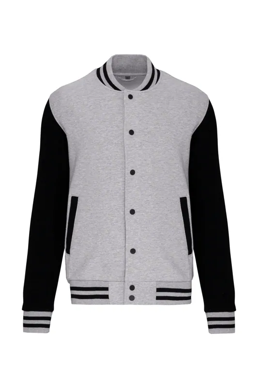 Kinder college jacket in Oxford Grey / Black