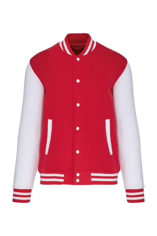 Kinder college jacket in Red / White