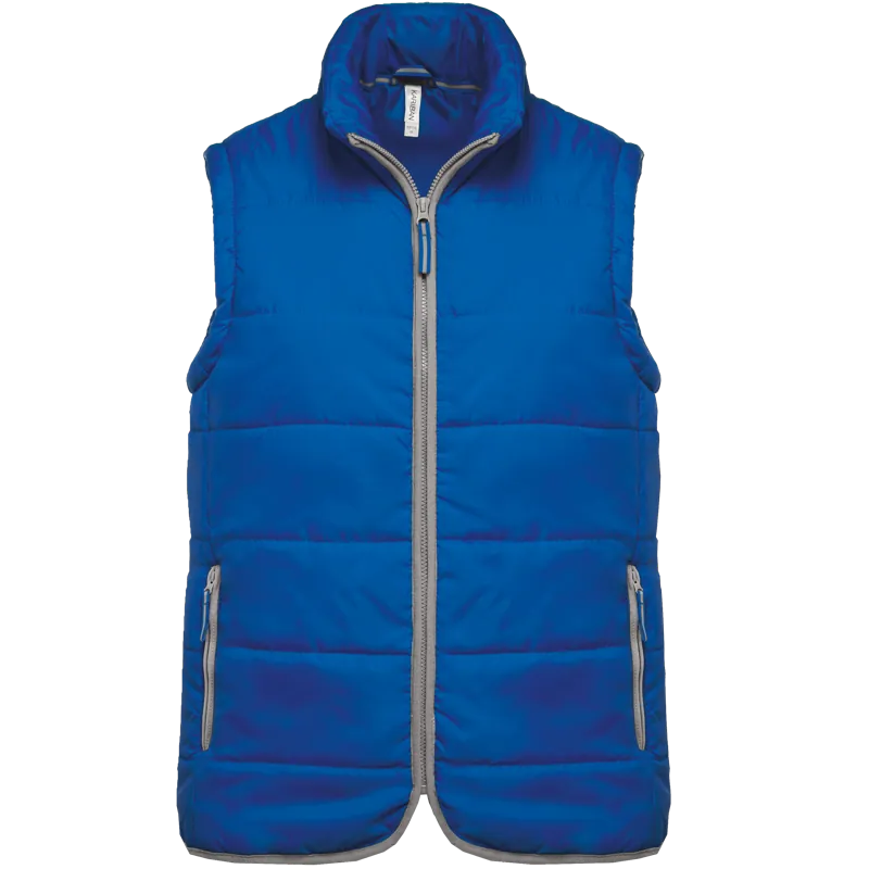 Gewatteerde bodywarmer in Light Royal Blue