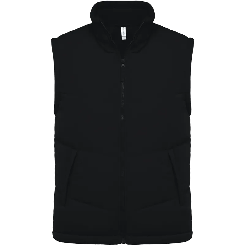 Met fleece gevoerde bodywarmer in Black