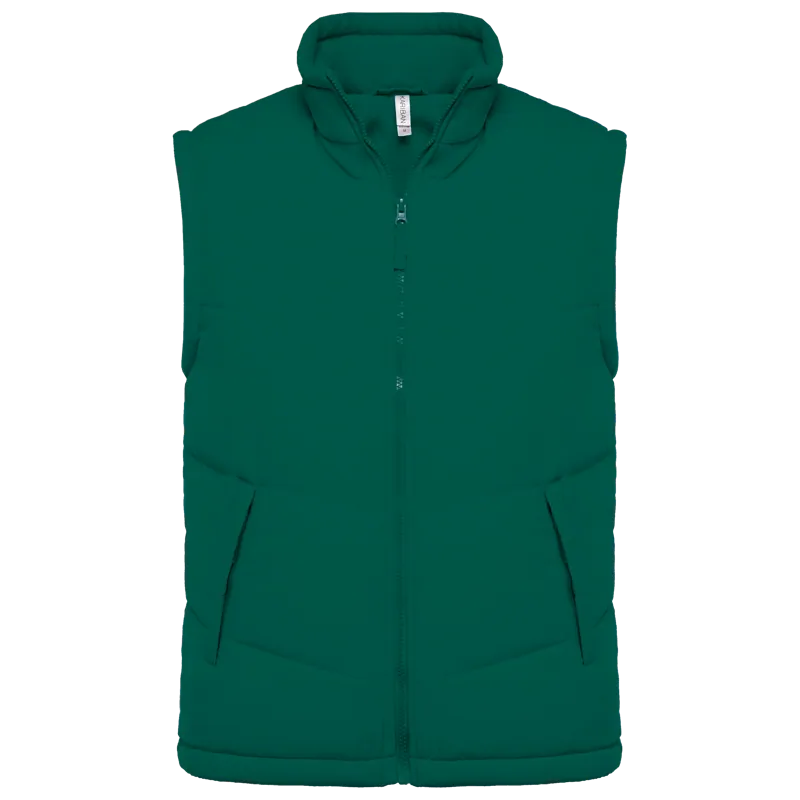 Met fleece gevoerde bodywarmer in Dark green