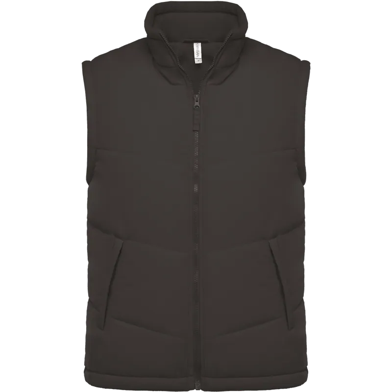 Met fleece gevoerde bodywarmer in Dark Grey