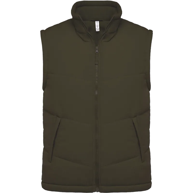 Met fleece gevoerde bodywarmer in Mossy Green