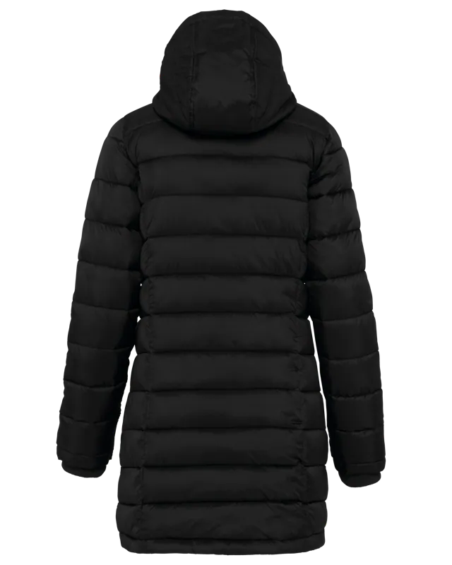 Lichte damesparka met capuchon in Black