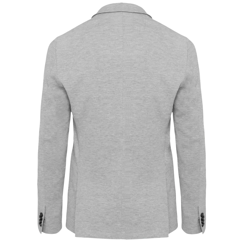 Tricot heren blazer in Light grey heather, achterkant