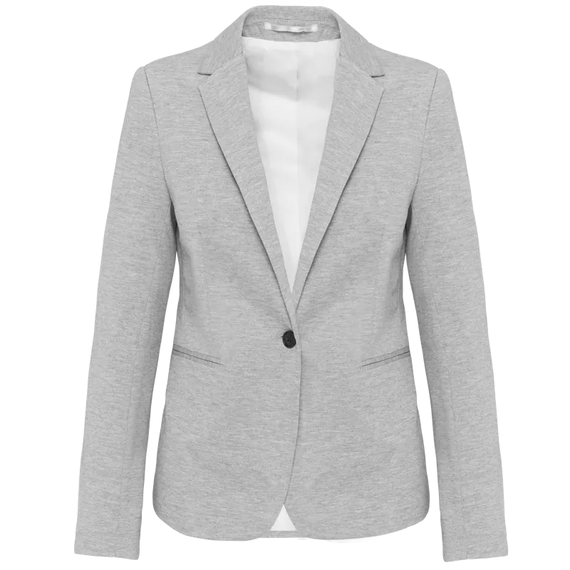 Tricot dames blazer in Light grey heather